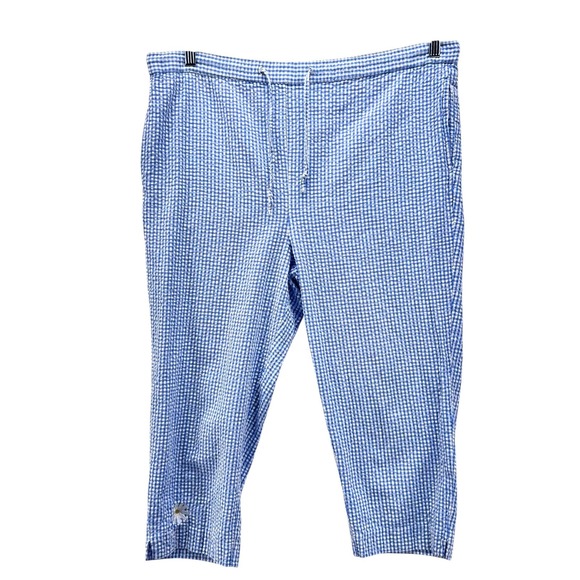 Quacker Factory Vintage Capri Pants Set Blue Medium - Picture 4 of 16